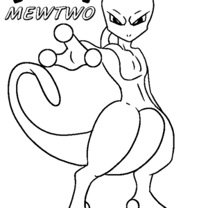 Pokemon Mewtwo Coloring Pages - 2 Free Coloring Sheets (2021)