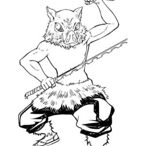 Inosuke 2 Coloring Page - Free Printable Coloring Pages for Kids