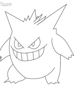 Gengar Coloring Pages Printable for Free Download