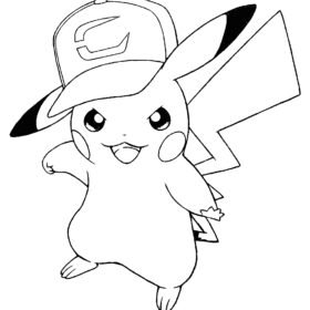 Pickachu Coloring Pages Printable for Free Download