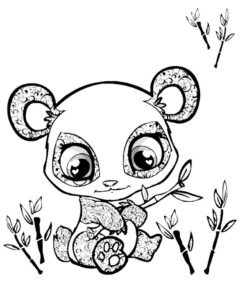 littlest pet shop panda bear coloring pages