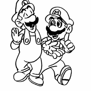 Mario and Luigi Coloring Pages Printable for Free Download