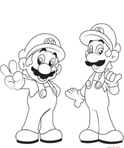 Mario and Luigi Coloring Pages Printable for Free Download