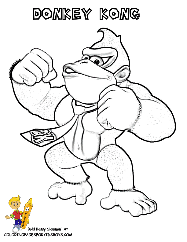 baby donkey kong coloring pages