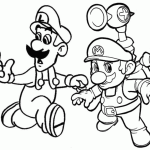 Mario and Luigi Coloring Pages Printable for Free Download