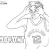 Ja Morant Coloring Pages Printable For Free Download