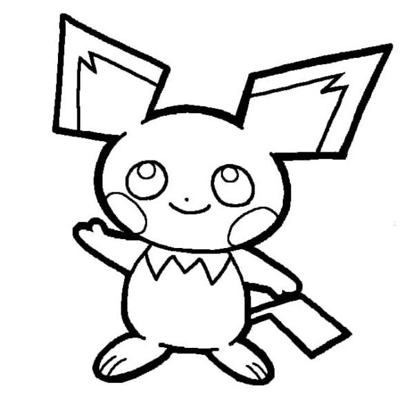 Pichu Coloring Pages Printable for Free Download