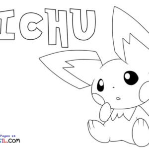 coloring pages of pichu