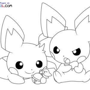 Pichu Coloring Pages Printable for Free Download