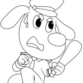 Sheriff Labrador Coloring Pages Printable for Free Download