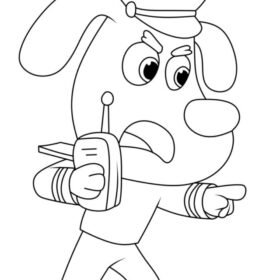 Sheriff Labrador Coloring Pages Printable for Free Download