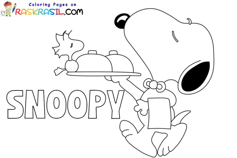 snoopy and friends coloring pages