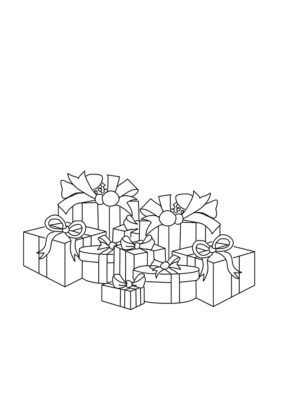 Christmas Gifts Coloring Pages Printable for Free Download