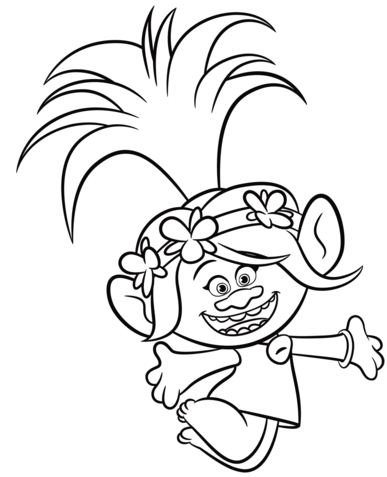 Poppy Coloring Pages Printable for Free Download