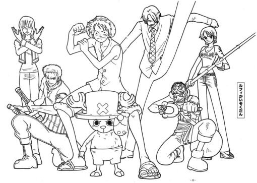 One Piece Characters Coloring Pages Printable for Free Download