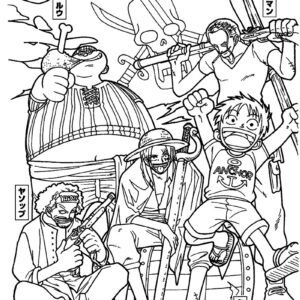 One Piece Characters Coloring Pages Printable for Free Download