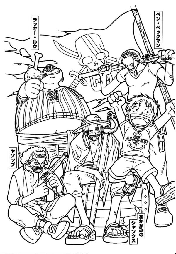 One Piece Characters Coloring Pages Printable For Free Download