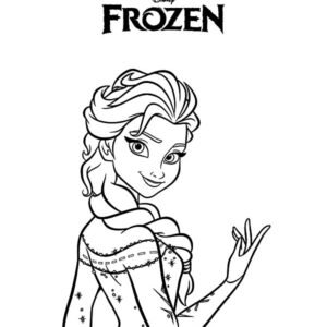 frozen princess coloring page