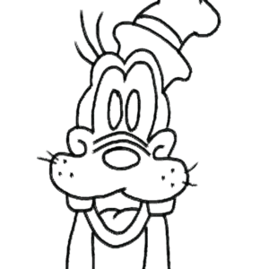 goofy head coloring pages to print
