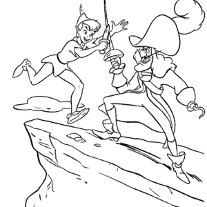 captain hook coloring page