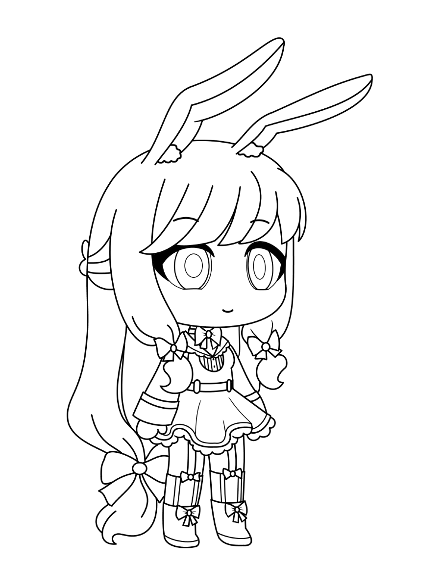 Lovely Gacha Life coloring page
