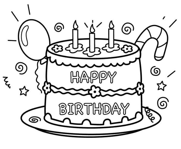 Cake Coloring Pages Printable for Free Download