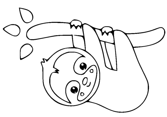 Sloth Coloring Pages Printable for Free Download