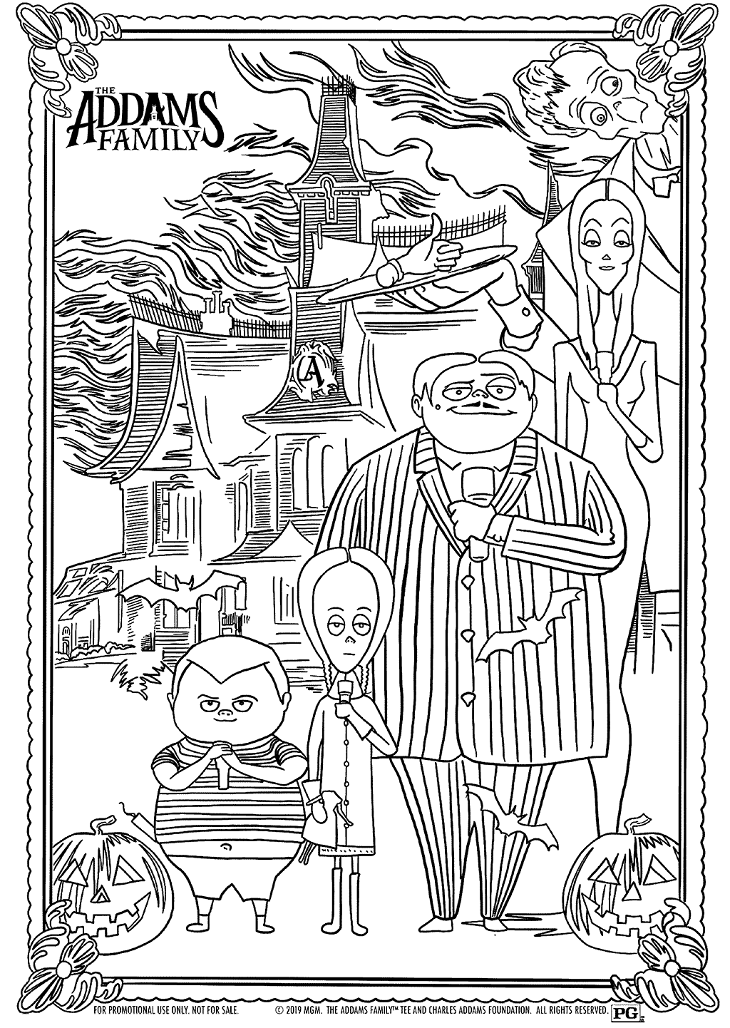 The Addams Family - Halloween Adult Coloring Pages