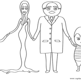 The Addams Family Coloring Pages Printable for Free Download