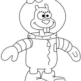 Sandy Cheeks Coloring Pages Printable for Free Download