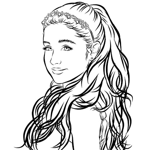 Ariana Grande Coloring Pages Printable for Free Download