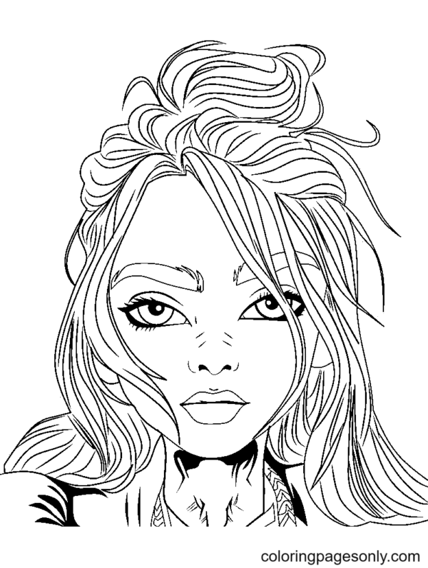 Billie Eilish Coloring Pages Printable for Free Download