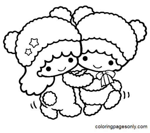 Little Twin Stars Coloring Pages Printable for Free Download