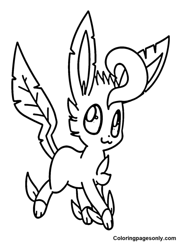 Leafeon Coloring Pages Printable for Free Download