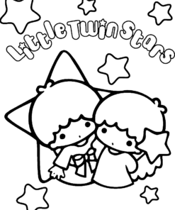 Little Twin Stars Coloring Pages Printable for Free Download