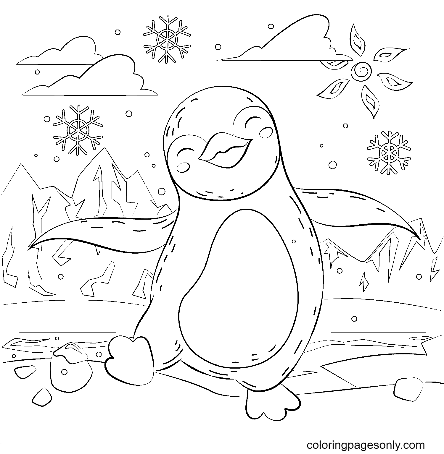 Penguin Coloring Pages Printable for Free Download