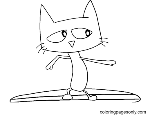 Pete The Cat Coloring Pages Printable for Free Download