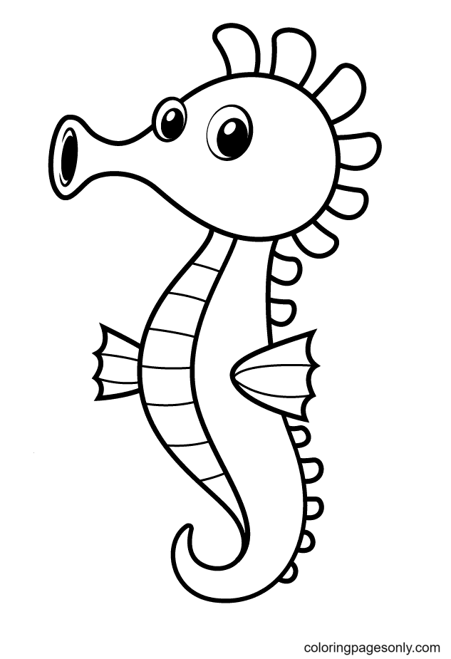 Seahorse Coloring Pages Printable for Free Download