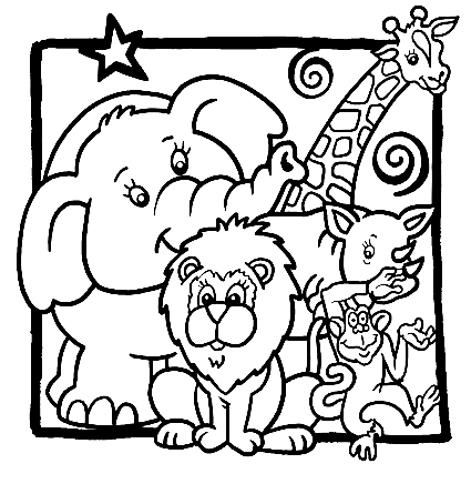 Zoo Coloring Pages Printable for Free Download