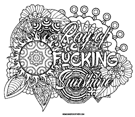 Swear Word Coloring Pages Printable for Free Download