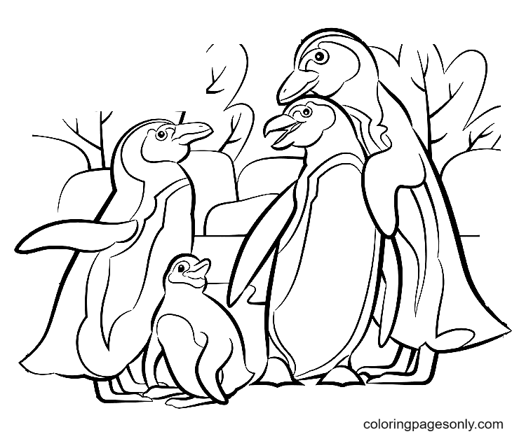 Penguin Coloring Pages Printable for Free Download