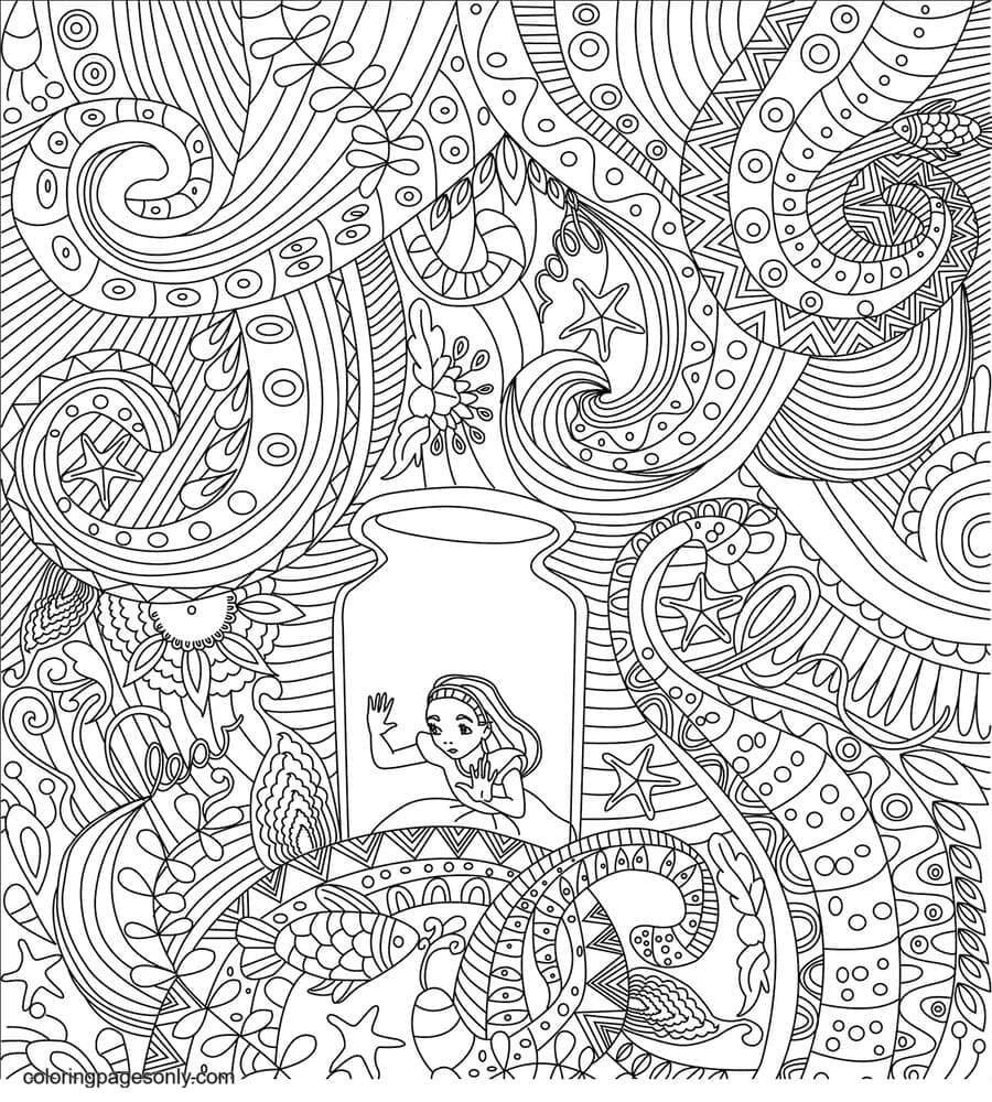 Trippy Coloring Pages Printable for Free Download