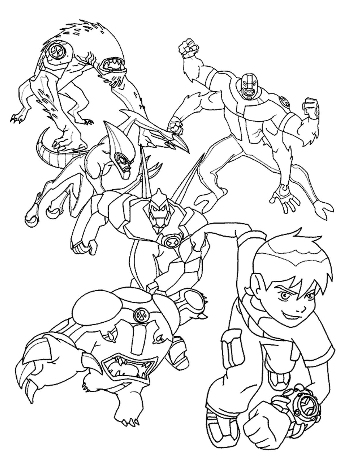 Ben 10 Coloring pages. Download or Print for free, 130 images