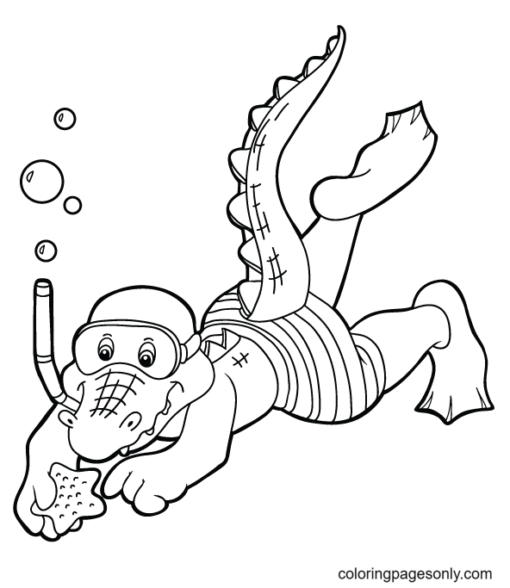 Alligator Coloring Pages Printable for Free Download