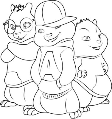 Alvin and the Chipmunks Coloring Pages Printable for Free Download