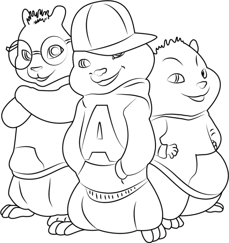 Alvin And The Chipmunks Coloring Pages Printable For Free Download