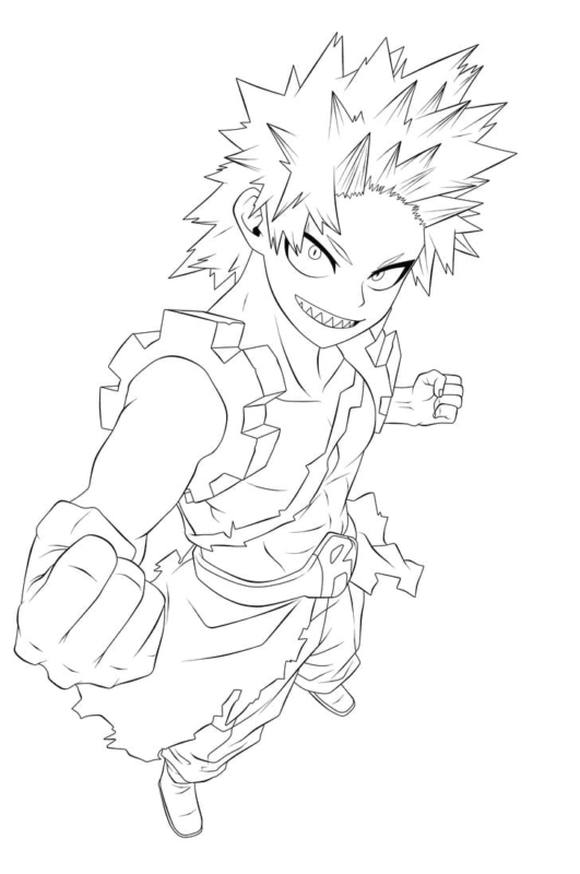 Eijiro Kirishima Coloring Pages Printable for Free Download