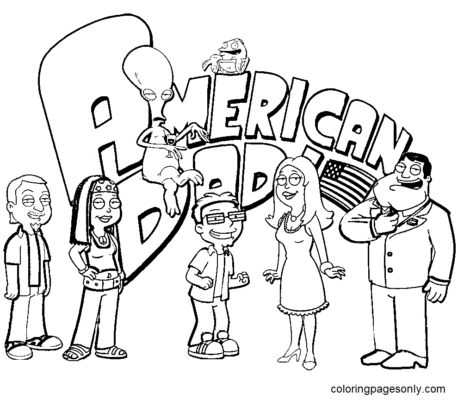 American Dad Coloring Pages Printable for Free Download