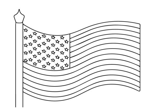 American Flag Coloring Pages Printable for Free Download