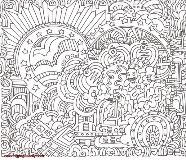 Trippy Coloring Pages Printable for Free Download